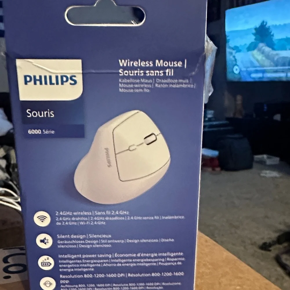 Philips White Wireless Mouse